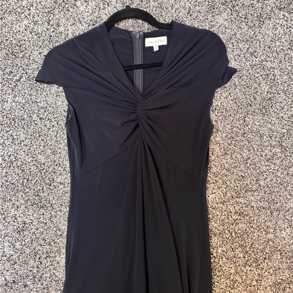 Halston Navy Evening Gown - Picture 2 of 5
